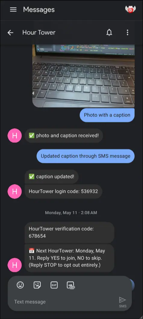 SMS flow